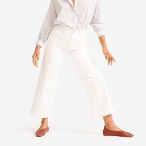 Everlane The Wide-Leg Crop Pant in Bone Size 2